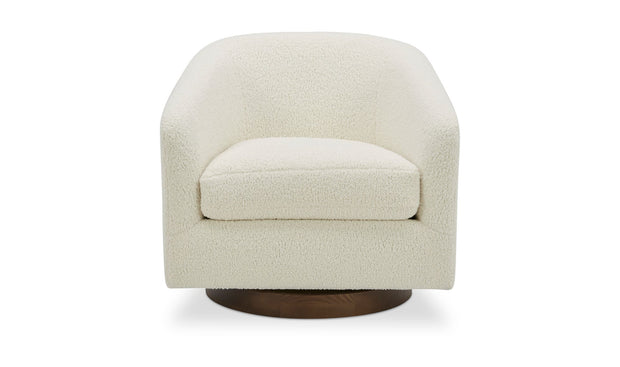 Moe's Home Collection Oscy White Faux Shearling Swivel Chair