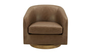 Moe's Home Collection Oscy Tan Leather Swivel Chair