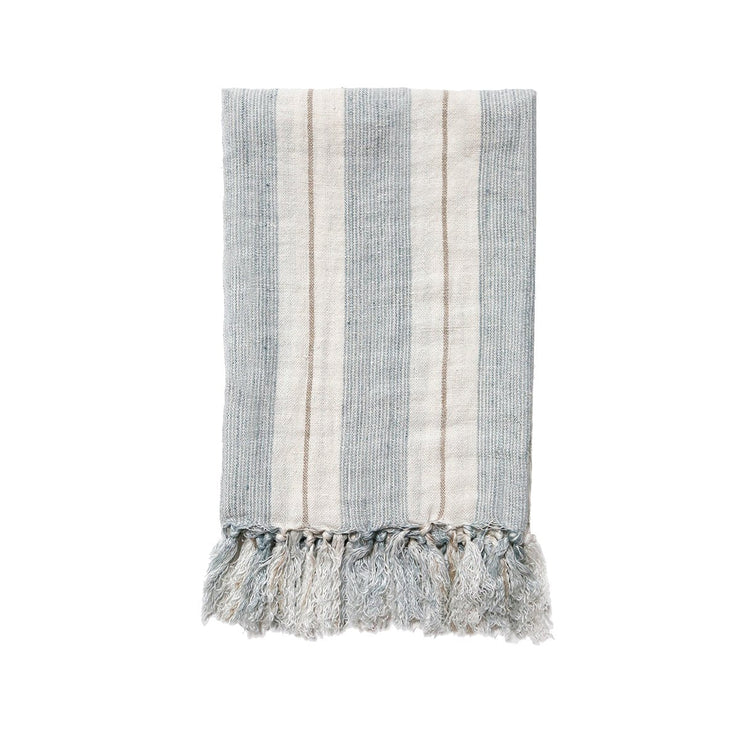 Pom Pom at Home Laguna Linen Striped Blanket ~ Available in 2 Colors