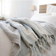 Pom Pom at Home Laguna Linen Striped Blanket ~ Available in 2 Colors