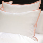 Pom Pom at Home Langston Bamboo Sateen Duvet Cover Set ~  Pink Flange ~ Available in Twin, Queen and King Sizes