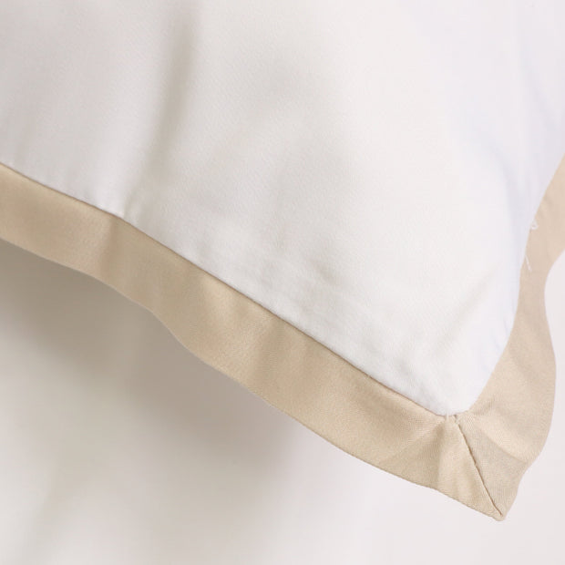 Pom Pom at Home Langston Bamboo Sateen Duvet Cover Set ~ Sand Flange ~ Available in Twin, Queen and King Sizes