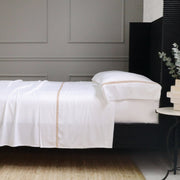 Pom Pom at Home Langston Bamboo Sateen Sheet Set ~ Sand Flange ~ Available in Twin, Queen and King Sizes