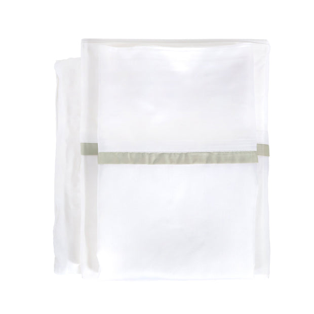 Pom Pom at Home Langston Bamboo Sateen Sheet Set ~ Sea Glass Flange ~ Available in Twin, Queen and King Sizes