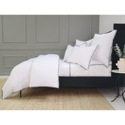 Pom Pom at Home Langston Bamboo Sateen Duvet Cover Set ~ Ocean Flange ~ Available in Twin, Queen and King Sizes