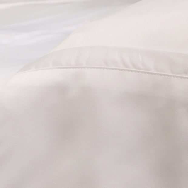 Pom Pom at Home Langston Bamboo Sateen Duvet Cover Set ~ White Flange ~ Available in Twin, Queen and King Sizes