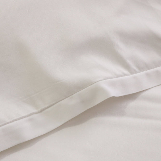Pom Pom at Home Langston Bamboo Sateen Duvet Cover Set ~ White Flange ~ Available in Twin, Queen and King Sizes