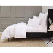 Pom Pom at Home Langston Bamboo Sateen Duvet Cover Set ~ White Flange ~ Available in Twin, Queen and King Sizes