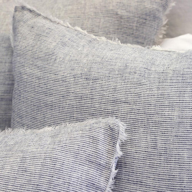 Pom Pom at Home Logan Navy Linen Duvet Cover and Pillow Shams ~ Available in Twin, Queen and King Sizes