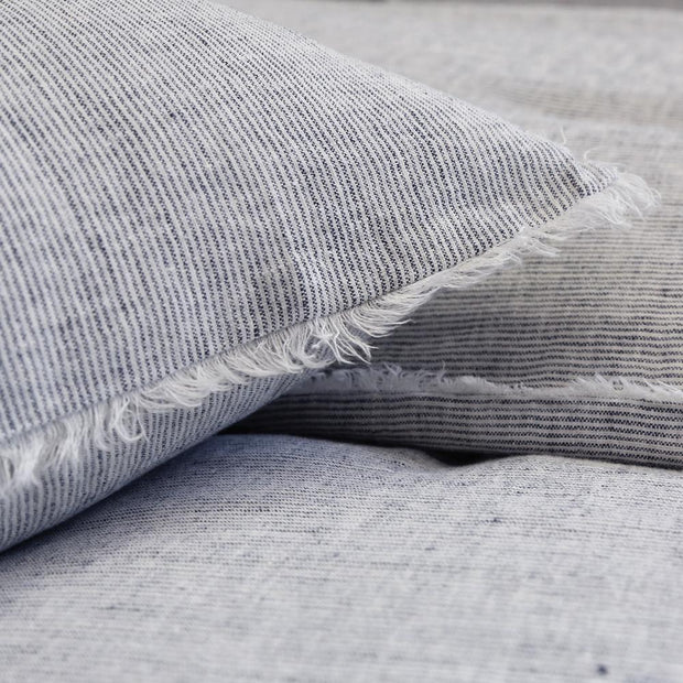 Pom Pom at Home Logan Navy Linen Duvet Cover and Pillow Shams ~ Available in Twin, Queen and King Sizes