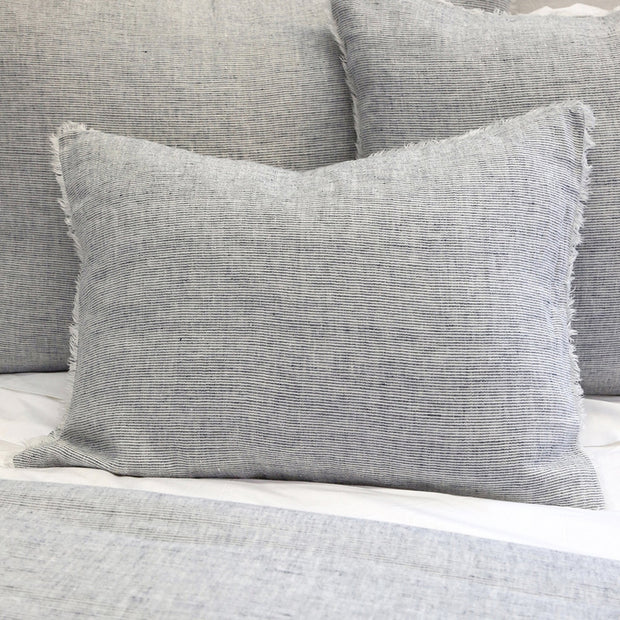 Pom Pom at Home Logan Navy Linen Duvet Cover and Pillow Shams ~ Available in Twin, Queen and King Sizes