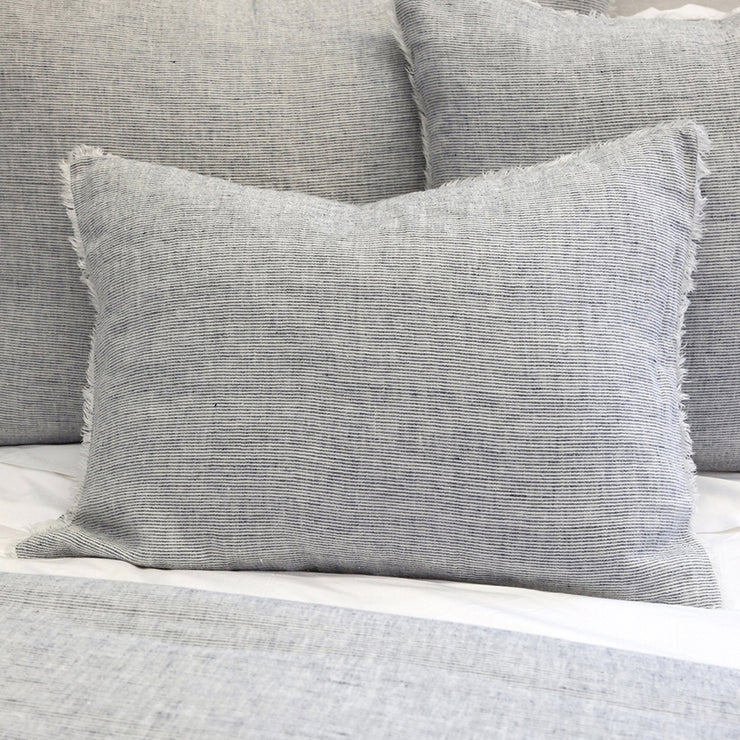 Pom Pom at Home Logan Navy Linen Duvet Cover and Pillow Shams ~ Available in Twin, Queen and King Sizes