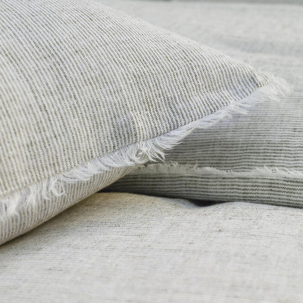 Pom Pom at Home Logan Olive Linen Duvet Cover and Pillow Shams ~ Available in Twin, Queen and King Sizes