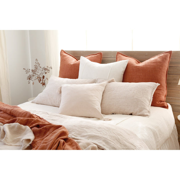Pom Pom at Home Logan Terracotta Linen Duvet Cover and Pillow Shams ~ Available in Twin, Queen and King Sizes