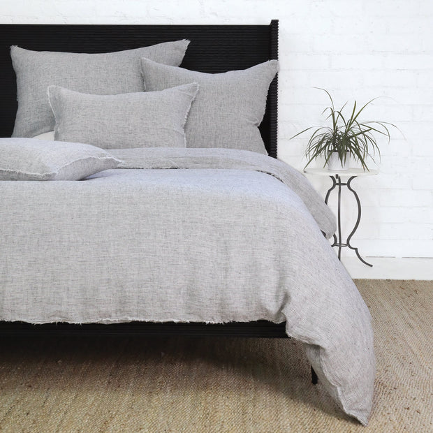 Pom Pom at Home Logan Charcoal Linen Duvet Cover and Pillow Shams ~ Available in Twin, Queen and King Sizes