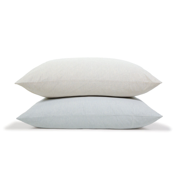 Pom Pom at Home Luke Light Blue Striped Duvet Cover and Pillow Shams ~ Available in Twin, Queen and King Sizes