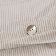 Pom Pom at Home Luke Natural Striped Duvet Cover and Pillow Shams ~ Available in Twin, Queen and King Sizes
