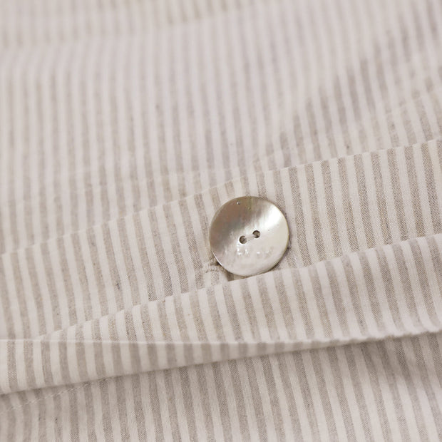 Pom Pom at Home Luke Natural Striped Duvet Cover and Pillow Shams ~ Available in Twin, Queen and King Sizes