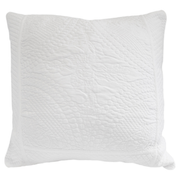 Pom Pom at Home Marseille White Cotton Velvet Diamond Quilted Coverlet and Euro Shams ~ Available in Queen and King Sizes