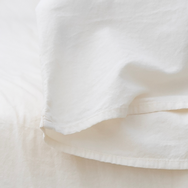 Pom Pom at Home Mateo Greige Crinkled Cotton Sheet Set ~ Available in Twin, Queen and King Sizes