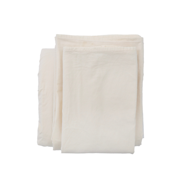 Pom Pom at Home Mateo Greige Crinkled Cotton Sheet Set ~ Available in Twin, Queen and King Sizes
