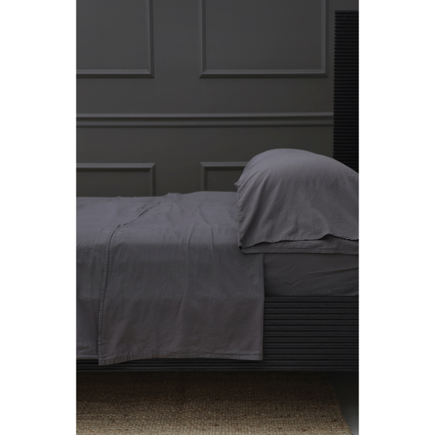 Pom Pom at Home Mateo Midnight Crinkled Cotton Sheet Set ~ Available in Twin, Queen and King Sizes