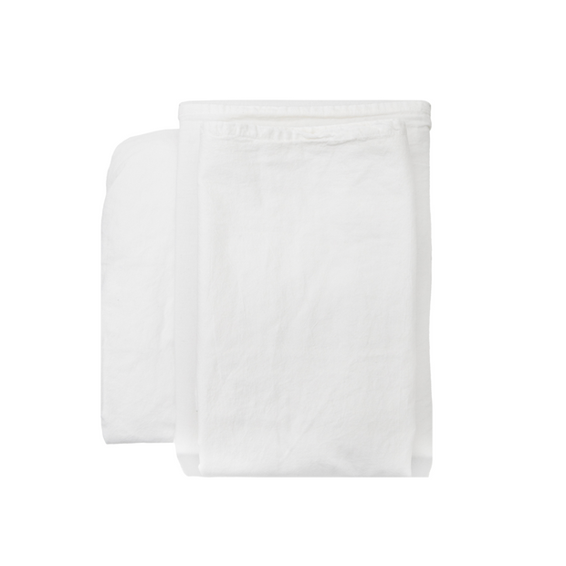 Pom Pom at Home Mateo White Crinkled Cotton Sheet Set ~ Available in Twin, Queen and King Sizes