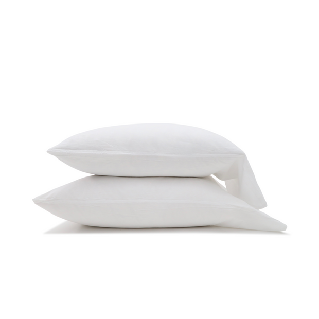 Pom Pom at Home Mateo White Crinkled Cotton Sheet Set ~ Available in Twin, Queen and King Sizes
