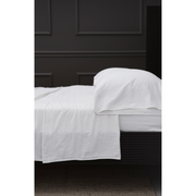 Pom Pom at Home Mateo White Crinkled Cotton Sheet Set ~ Available in Twin, Queen and King Sizes