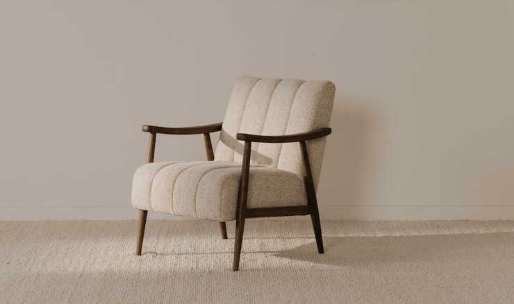 Moe's Home Collection Aster Pebbled Beige Accent Chair
