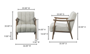 Moe's Home Collection Aster Pebbled Beige Accent Chair