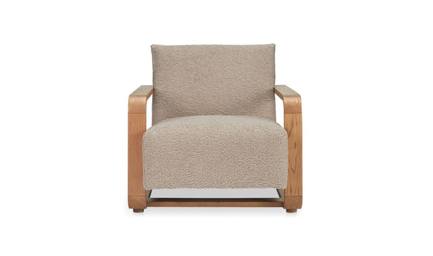 Moe's Home Collection Eckersley Beige Faux Shearling Lounge Chair