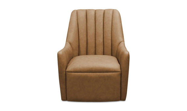 Moe's Home Collection Bowie Tan Leather Swivel Chair