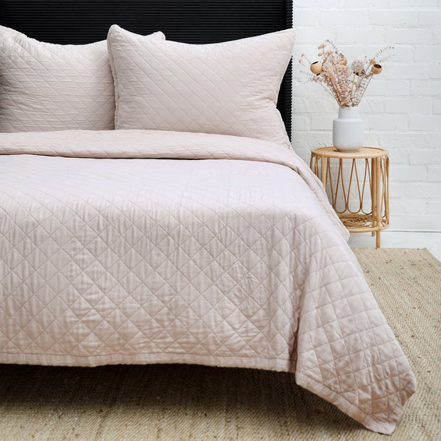Pom Pom at Home Monaco Sand Bamboo Sateen Coverlet ~ Available In Twin, Queen and King Sizes