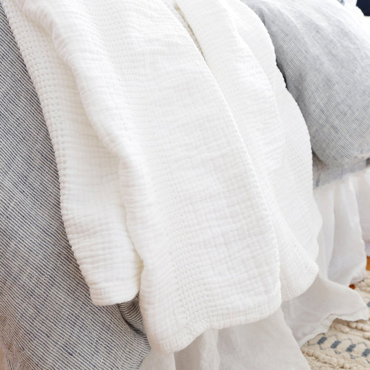 Pom Pom at Home Nantucket White Matelasse Coverlet and Pillow Shams ~ Available in Twin, Queen and King Sizes