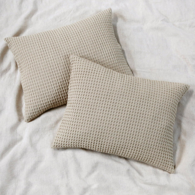 Pom Pom at Home Zuma Natural Waffle Weave Blanket and Pillow Shams ~ Available in Twin, Queen and King Sizes