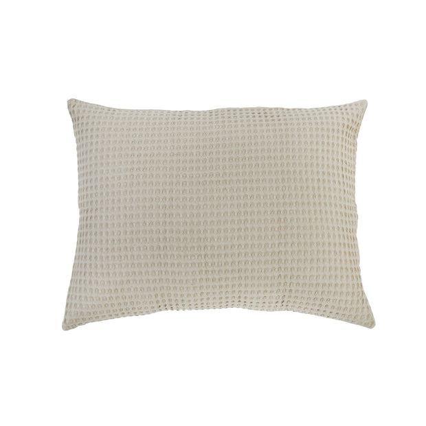 Pom Pom at Home Zuma Natural Waffle Weave Blanket and Pillow Shams ~ Available in Twin, Queen and King Sizes