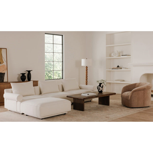 Moe’s Home Collection Rosello White Ottoman