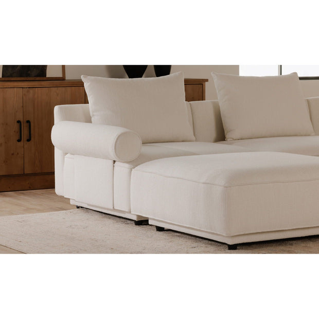 Moe’s Home Collection Rosello White Ottoman