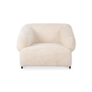 Moe's Home Collection Devlin Cream Faux Fur Lounge Chair