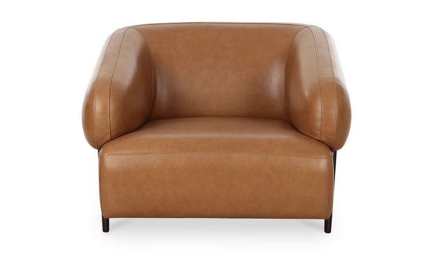 Moe's Home Collection Devlin Tan Leather Lounge Chair