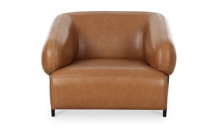 Moe's Home Collection Devlin Tan Leather Lounge Chair