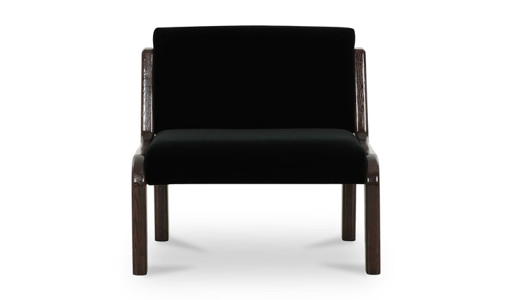 Moe's Home Collection Edie Black Faux Mohair Accent Chair