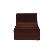 Moe’s Home Collection Verity Warm Brown Velvet Chaise