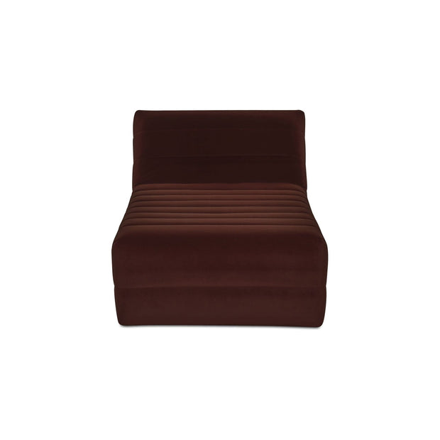 Moe’s Home Collection Verity Warm Brown Velvet Chaise