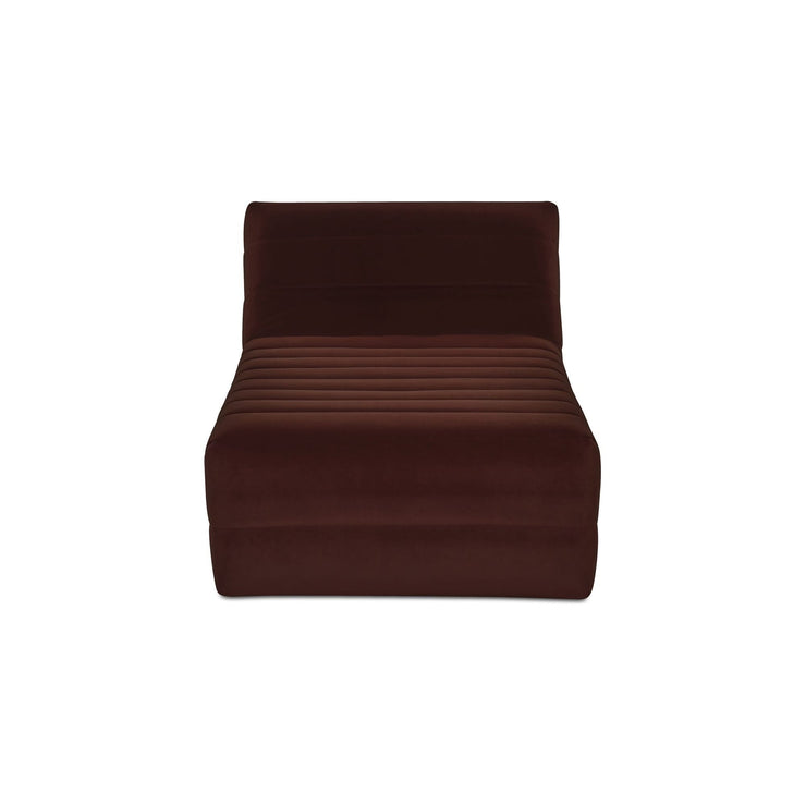 Moe’s Home Collection Verity Warm Brown Velvet Chaise