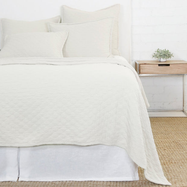 Pom Pom at Home Ojai Greige Matelasse Coverlet and Pillow Shams ~ Available in Twin, Queen and King Sizes