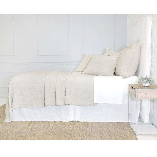 Pom Pom at Home Ojai Greige Matelasse Coverlet and Pillow Shams ~ Available in Twin, Queen and King Sizes