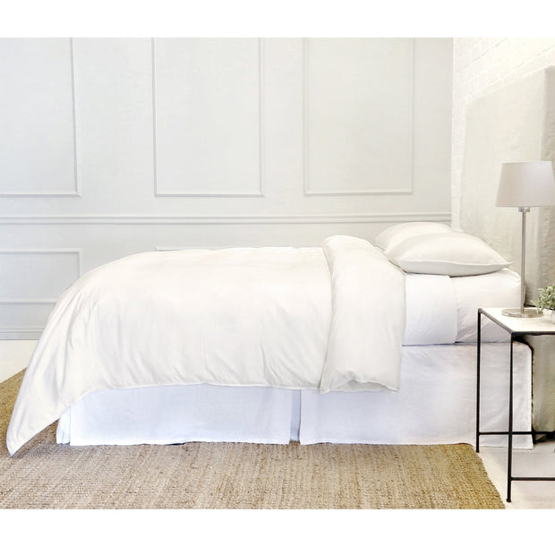 Pom Pom at Home Parker Ivory Bamboo Sateen Duvet Cover Set ~ Available in Tein, Queen and King Sizes