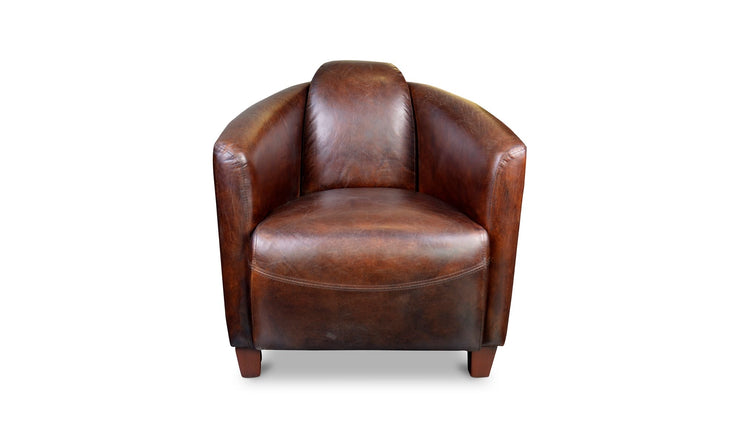 Moe's Home Collection Salzburg Dark Brown Leather Club Chair